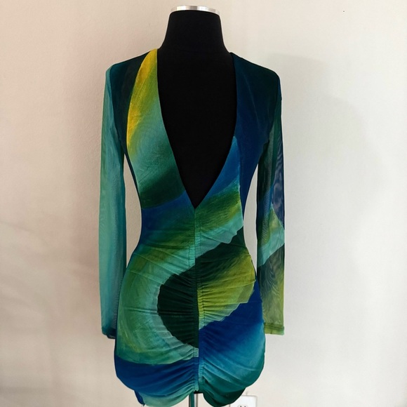Farai London x REVOLVE Indah Dress in Emerald Ocean Size Small - Picture 4 of 10